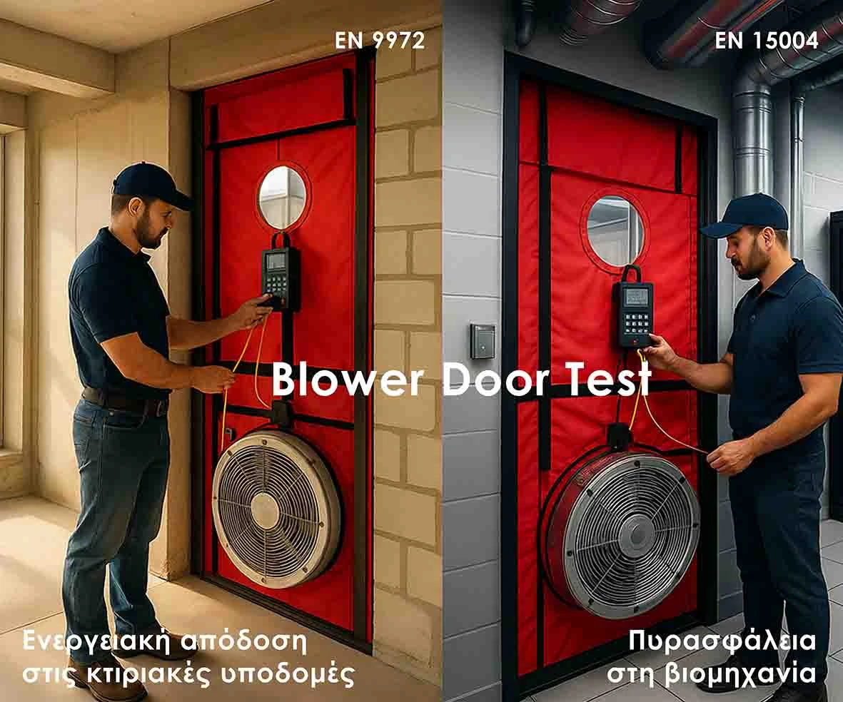 Blower Door Test — ενεργειακή απόδοση σε κτιριακές υποδομές και πυρασφάλεια στη βιομηχανία